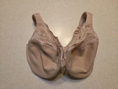 Sujetador Glamorise 34H beige sin forro cierre frontal con aros Foto 1 de 3