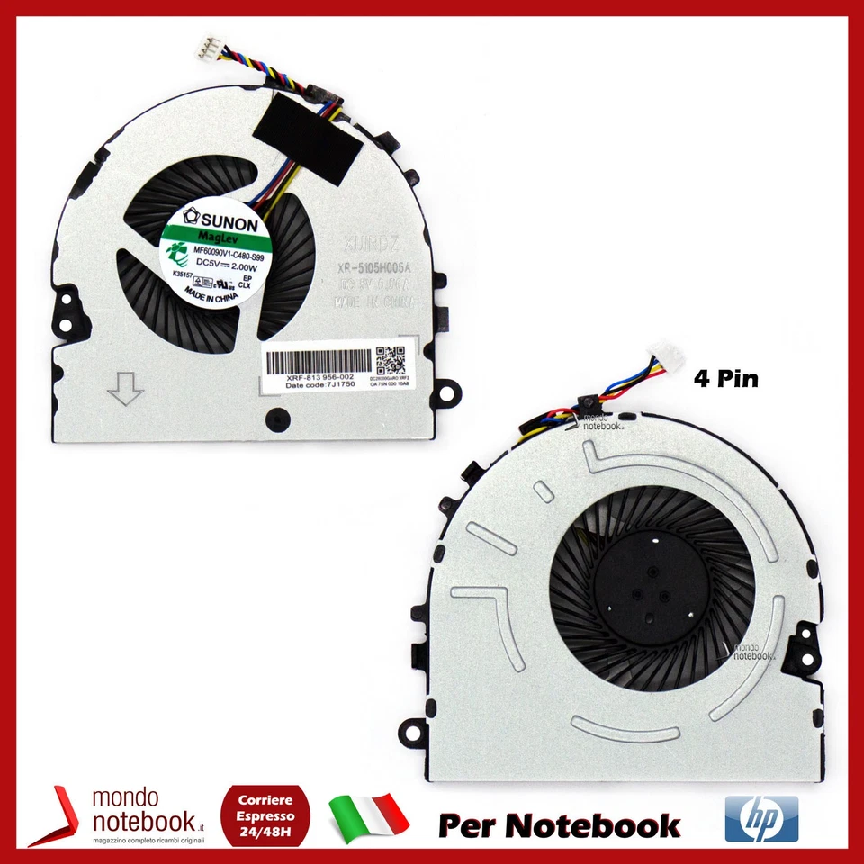 Ventola Fan CPU HP 15-DA 15-DB Series L20473-001 L24580-001 DC28000L6D0