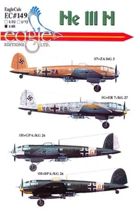 EagleCals Decals 1/48 HEINKEL He-111H German WWII Bomber - Picture 1 of 4