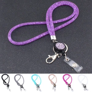 Key Chain Retractable Badge ID Badge Holder Lanyard Hanging Rope Necklace Strap - Zdjęcie 1 z 15