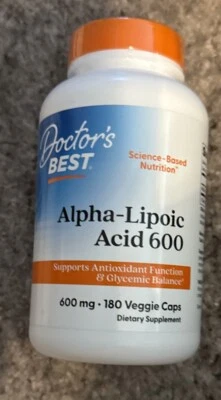 Doctors Best Ácido Alfa Lipóico 600 mg (180 Cápsulas Vegetais) NOVO LACRADO Expira: 26/7 - Imagem 1 de 3