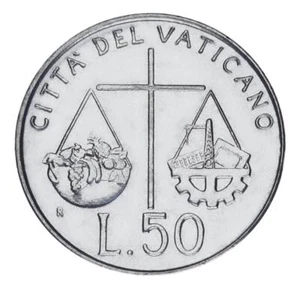 Vatican 50 lire 1992 UNC Environment and Development - Picture 1 of 2