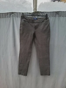 Old Navy Black White Geometric Stretchy 7/8 Tapered Trousers 12 - Picture 1 of 4
