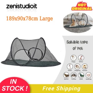 US 189x90x78cm Large Size Foldable Dog Cat Playpen Tent Travel Outdoor Pet House - Picture 1 of 12
