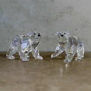 Swarovski Crystal Figurine 1079156 MIB SCS Polar Bear Cubs - Picture 1 of 3