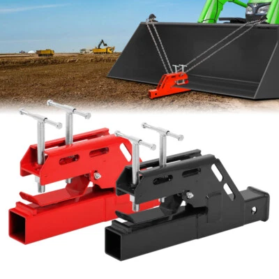 2" Clamp On Bucket Trailer Receiver Hitch Tractor Ball Mount Tow Attachment - Image 1 of 4