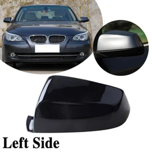 Cubierta del espejo retrovisor izquierdo negra brillante para 2008~13 BMW E60 E61 F10 F11 F01 F02 - Imagen 1 de 7