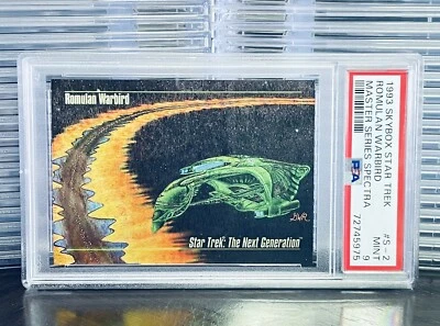1993 Skybox Master Series Star Trek Romulan Warbird Spectra Foil Card PSA 9 MINT - Image 1 of 2
