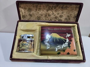 Estuche y encendedor vintage esmaltado memoria de Japón y Corea mapa original Estuche - Imagen 1 de 11