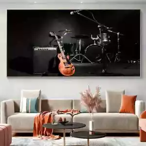 Musical Instruments Poster Print Wall Art Canvas Painting - Picture 1 of 4