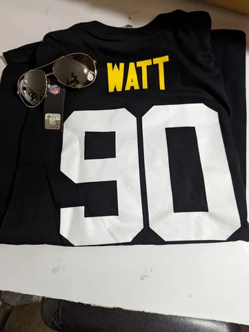 Pittsburgh Steelers TJ Watt T-shirt lg or xl plus aviator sunglasses Cover