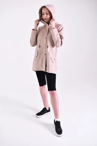 New Women Pink Water Resistant PU Rubber Raincoat Parka Sizes 8 10 12 14 16 18 - Picture 1 of 32