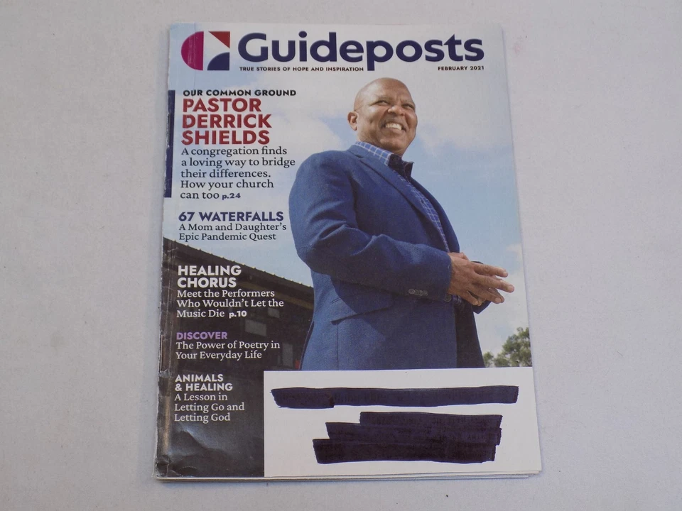 Guideposts Magazine Issue Pastor Derrick Shields Waterfalls Animal February 2021 - Image 1 of 1