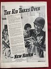 New Haven Railroad ?Kid Takes Over? Soldier WW2 1940?s Print Ad - Great To Frame