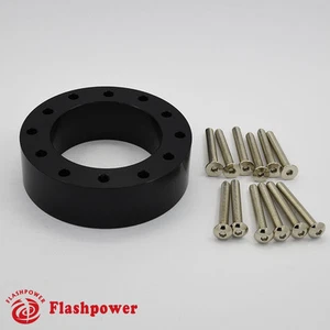 Espaciador de volante de aluminio negro de 1" para MOMO Isotta Sparco OMP - Imagen 1 de 1