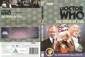 Doctor Who: The Mind of Evil DVD Cover Signed by TIMOTHY COMBE - Imagen 1 de 1