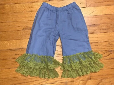 Pantalones Matilda Jane Paint by Numbers Mercury Opal Volantes Lino y Encaje Talla 4 Foto 1 de 4