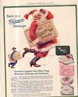1920 Life Original Christmas ad (only) Santa Claus sells Whitman's Candies