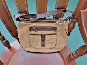 Liz Claiborne Light Weight Practical Design Quality Lots Of Compartments Khaki - Picture 1 of 9