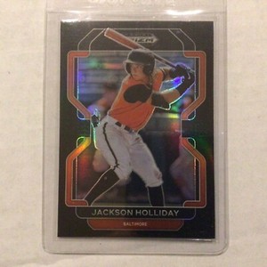 2022 Panini Black Prizm Draft Picks Jackson Holliday #PDP1 Orioles #1 pick Rc