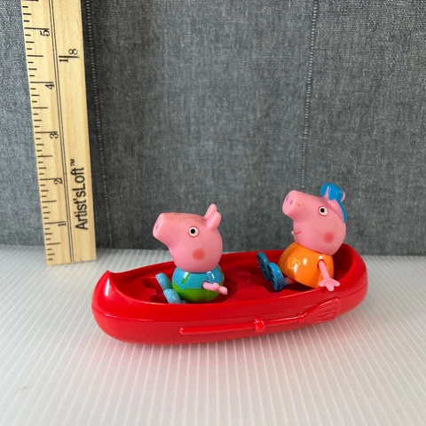 Peppa Pig And Friends Baby Brother George With Canoe Lot 2" Inch Figure Jazwares Cover