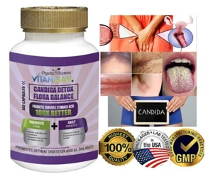 Candida Cleanse Albicans & Detox Yeast Support Complex with Enzymes 100 caps - Picture 1 of 3