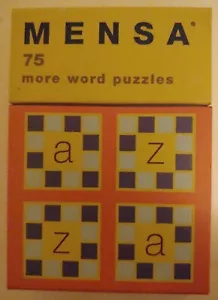 MENSA: 75 MORE WORD PUZZLES By Chronicle Books Llc Staff Card Set in Box - Foto 1 di 3