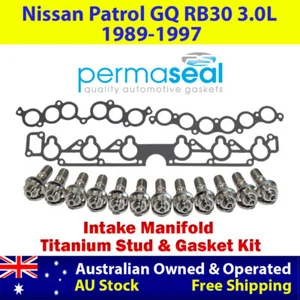 Permaseal Intake Manifold Titanium Stud & Gasket Kit For Nissan Patrol GQ 3.0L - Foto 1 di 6