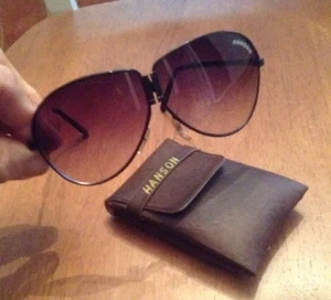 Vintage Hanson Fold Up Sunglasses Aviator Style Made In Taiwan - Picture 1 of 9