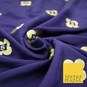 Rare Purple S Personalised 100% Pure Silk Gold Embroidery Indian Fabric "S" 2523 - Picture 1 of 5