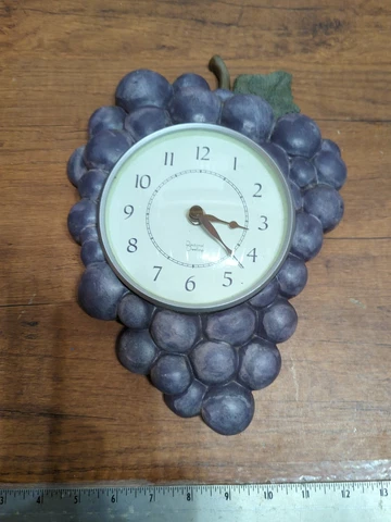 Pastoral Dwelling Clock Grape Cluster Cover