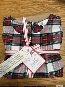 Pottery barn kids Christmas holiday Stewart plaid nightgown size 4 new - Picture 1 of 3