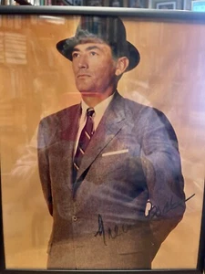 TWO SIGNED GREGORY PECK VINTAGE STUDIO PHOTO FRAMED - Picture 1 of 4