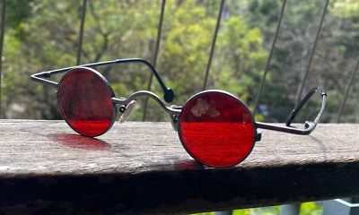 Round sunglasses men round red sunglasses retro vintage style red glasses UV400 - Image 1 of 4