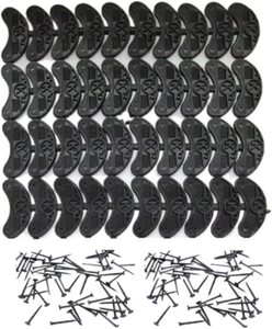40 Pcs Heel Plates Shoe Heel Taps Rubber Tips Sole Heel Repair Pad Replacement - Picture 1 of 12