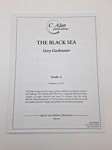The Black Sea by Gary Gackstatter Music for String Orchestra Grade 3 - Picture 1 of 3