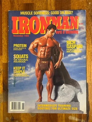 IRONMAN bodybuilding muscle fitness magazine RICH GASPARI 11-88 Foto 1 de 4
