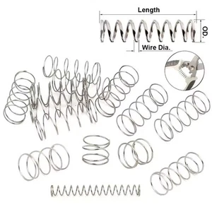 10Pcs Wire Diameter 0.3mm 304 Stainles Steel Micro Small Compression Spring - Picture 1 of 7
