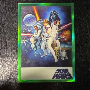 2021 Topps Star Wars Galaxy Green Refractor 53/99 #GP-20 Luke Skywalker + Vader - Picture 1 of 11
