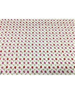 Tessuto per tappezzeria loneta misto cotone stampato coordinato fiorellini e rig - Imagen 1 de 6