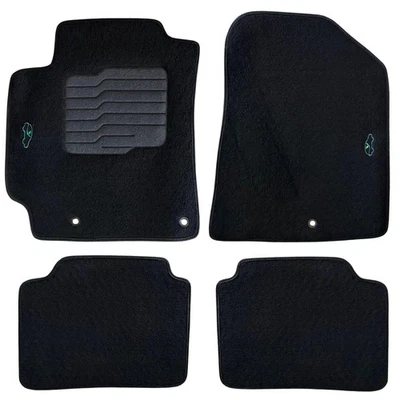 Carpet Floor Mats for 2019 to 2024 Kia Forte Front and Rear Black New ecoMats - Image 1 of 4