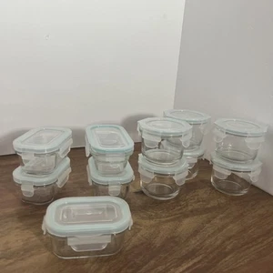 Lot Of 11 Glasslock Containers With Lids  - Picture 1 of 4