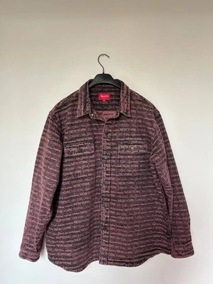 Supreme Multi Tipo Jacquard Denim Camisa Sobrecamisa Chaqueta Foto 1 de 4