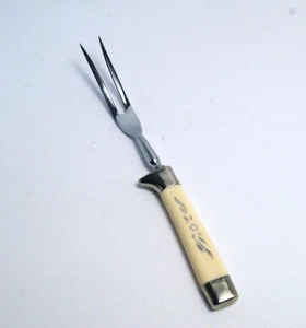Vintage Japan Meat Serving Fork Emdeko Sheffield Cutlery Ivory Colored Handle - Picture 1 of 8