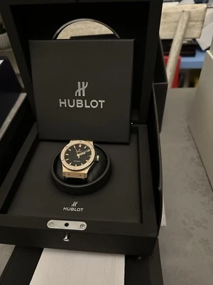 Bisel Hublot Classic Fusion oro rosa esfera negra 42 mm diamantes de fábrica B/p Foto 1 de 4