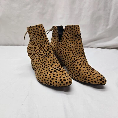 Botines de tacón alto Qupid para mujer con estampado de guepardo de leopardo de aproximadamente 2,5 pulgadas talla 6,5 Foto 1 de 4