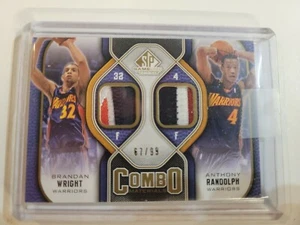 2009-10 SP Game Used Combo Materials Brandan Wright Anthony Randolph Patch 6 CLR - Picture 1 of 3