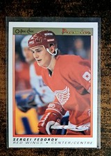 1990-91 O-PEE-CHEE PREMIER 30 SERGEI FEDOROV ROOKIE CARD RC