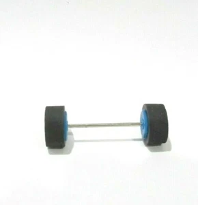 SLOT CAR HO (1 TYCO 440/440-X2 BLUE FRONT WHEELS, AXLE ASSEMBLY ) NEW - Picture 1 of 3