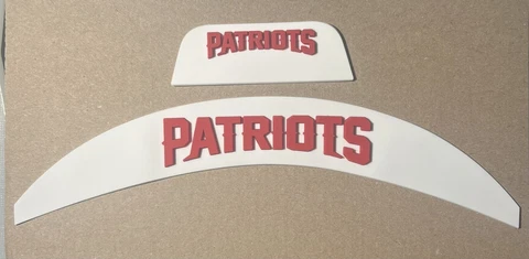 New England Patriots  Front And Rear 3D Bumpers Riddell Full Size Flex Helmet Cover